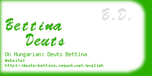 bettina deuts business card